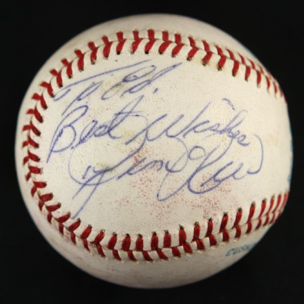 1974-83 Jim Rice Boston Red Sox Single-Signed Game Used OAL (MacPhail) Baseball (JSA)