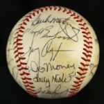 1980 Milwaukee Brewers Team Signed OAL (MacPhail) Baseball w/ 23 Signatures (JSA)