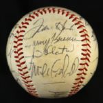 1980 Milwaukee Brewers Team Signed OAL (MacPhail) Baseball w/ 23 Signatures (JSA)