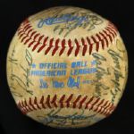 1982 Milwaukee Brewers Team Signed World Series Game 6 Used OAL (MacPhail) Baseball w/ 26 Signatures (JSA)