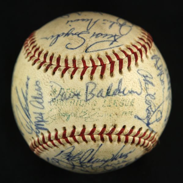 1970 Milwaukee Braves Team Signed OAL (Cronin) Baseball w/ 28 Signatures (JSA)