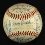 1970 Milwaukee Braves Team Signed OAL (Cronin) Baseball w/ 28 Signatures (JSA)