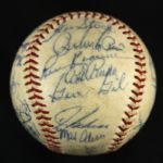 1970 Milwaukee Braves Team Signed OAL (Cronin) Baseball w/ 28 Signatures (JSA)
