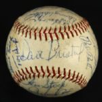 1970 Milwaukee Braves Team Signed OAL (Cronin) Baseball w/ 28 Signatures (JSA)