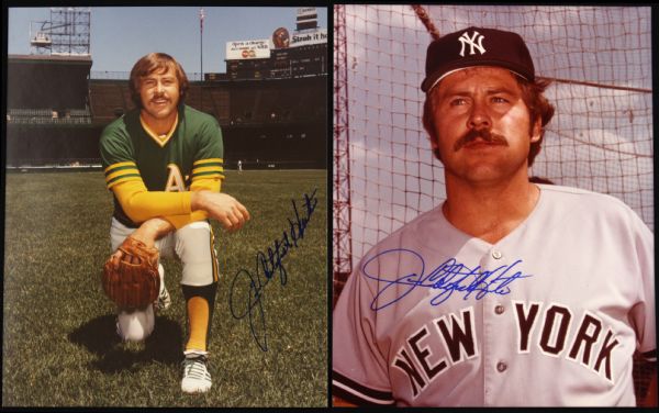 1990-1999 circa Jim "Catfish" Hunter New York Yankees Signed 8x10 Color Photo (JSA)
