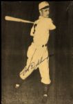 1950 Bob Dillinger 5x7 Autographed Postcard (JSA)