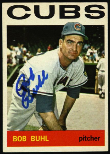 1962-66 Bob Buhl Chicago Cubs Baseball Card (JSA)
