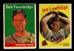 1950s Bob Trowbridge Milwaukee Braves Signed Baseball Cards - Lot of 2 (JSA)