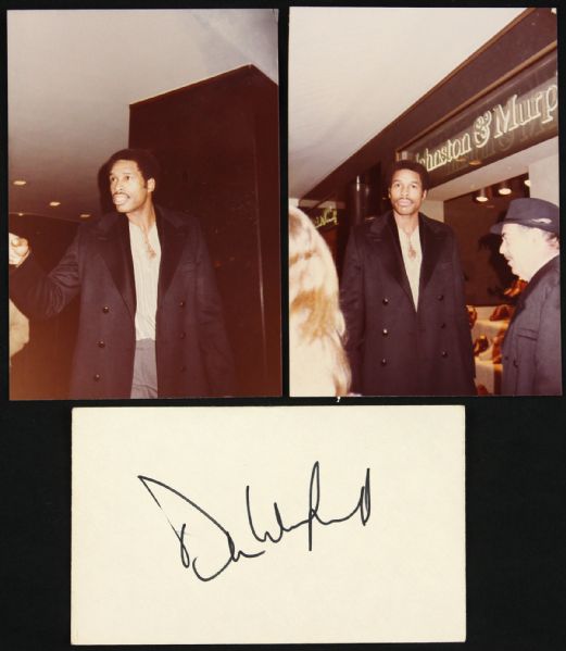 1970s Dave Winfield New York Yankees Signed 3x5 Card w/ 2 Original Snap Shots Taken Before  Autograph (JSA) - Lot of 3