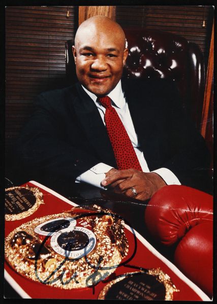 1994 George Foreman Signed 5x7 Boxing Heavyweight Champion Photo (JSA)