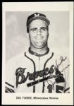 1960-65 Joe Torre Milwaukee Braves Signed 5x7 B&W Photo 