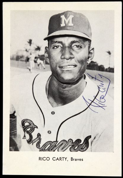 1960-65 Milwaukee Braves Rico Carty 5"x7" Autographed Photo (JSA)