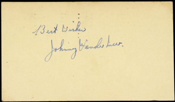 1957 Johnny Vandermeer Cincinnati Reds Signed GPC (Postmarked Mar. 19, 1957)