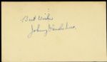 1957 Johnny Vandermeer Cincinnati Reds Signed GPC (Postmarked Mar. 19, 1957)