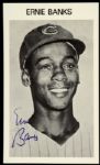 1970s Ernie Banks Chicago Cubs Signed 4”x7” B&W Team Issue Photo (JSA)