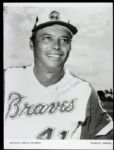 1972-74 Eddie Mathews Atlanta Braves Vintage Signed 8x10 B&W Team Issue Photo (JSA)
