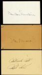 1940s Stan Musial Cardinals Ralph Kiner Pirates Duke Snider Dodgers Signed 3x5 Card Collection (Lot of 3) (JSA)
