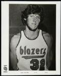 1974-77 Bill Walton Portland Trailblazers B&W 8x10 Photo