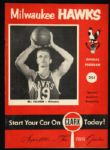 1953-54 Milwaukee Hawks Official NBA Scorecard