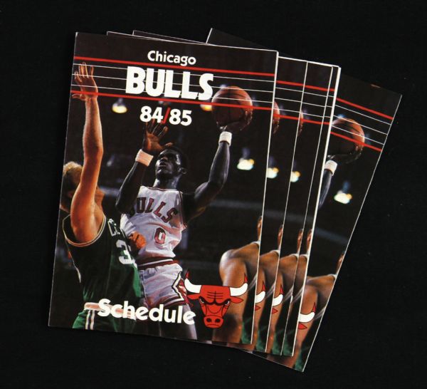 1984-85 Michael Jordan Chicago Bulls Rookie Pocket Schedule (Lot of 6)