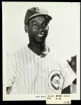 1969 Ernie Banks Chicago Cubs 8x10 B&W Original Photo