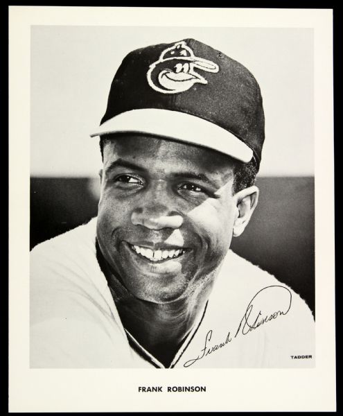 1970s Frank Robinson Baltimore Orioles 8x10 B&W Tadder Promotional Photo
