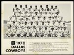1970 Dallas Cowobys 6”x8” B&W Promotional Photo with Facsimile Signatures