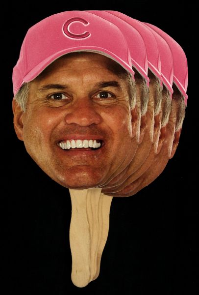 2000 circa Ryne Sandberg Chicago Cubs Life Size Pink Breast Cancer Masks (Lot of 5)