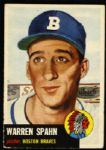 1953 Warren Spahn Boston Braves Topps Card #147 (VG)