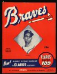 1953 Milwaukee Braves Inaugural Season Program with Billy Bruton Cover