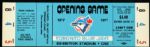 1977 Rare Opening Game Toronto Blue Jays Full Unused Near Mint Ticket