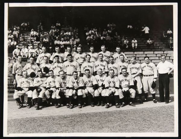 1936 New York Yankees World Series Original Press Wire 7”x9” Photo 