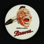1960-65 circa Milwaukee Braves 2” Pinback Button (High Grade)