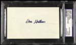 1980s Don Hutson Green Bay Packers Signed 3x5 Index Card (PSA/DNA Slabbed)