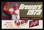 1973 Milwaukee Brewers Pocket Schedule