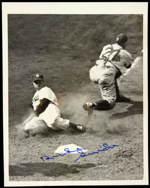 1950s Duke Snider Brooklyn Dodgers 7”x9” Autographed Original Wire Photo (JSA)