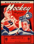1952-54 Milwaukee Chiefs Hockey Program vs. Toledo Mercurys