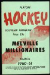 1960-61 Melville Millionaires Playoff Hockey Program JHL
