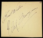 1950s Ethel Barrymore Secretarial Signed 5”x5” album page 