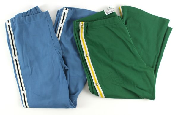 1979-83 Boston Celtics Pre Game Worn Pants & Unknown 1974-78 Blue Pair