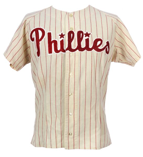 1969 Billy DeMars Philadelphia Phillies Game Worn Home Jersey (MEARS LOA)