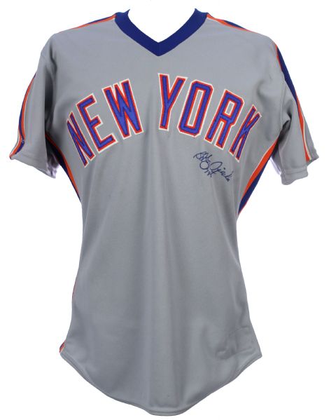1989 Bob Ojeda New York Mets Autographed Game Worn Road Jersey (MEARS LOA)