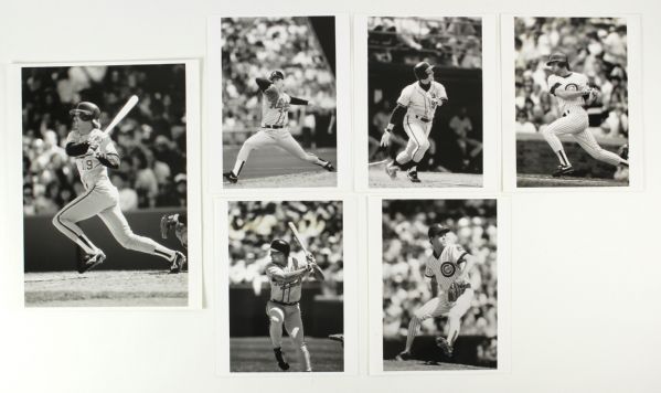 1990s Original Photo Collection (6) Yount (11x14) Sandberg/Maddux/Clark/Glavine/Jones (8x10)