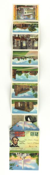 1960s Abraham Lincoln Foldout Postcard