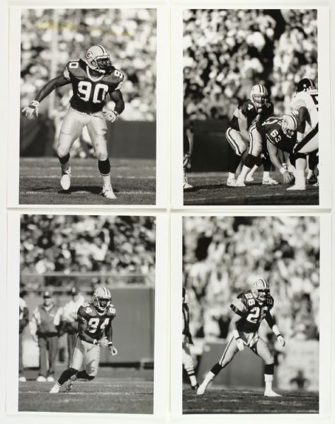 1992 Brett Favre (rookie) Sterling Sharpie Tony Bennett, Chuck Cecil Green Bay Packers (11”x14”) B&W 