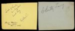 1940s Gene Autry Cowboy Western Star Signed Album Page (MEARS LOA)