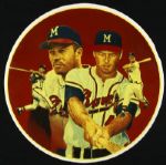 1980s Eddie Mathews Milwaukee Braves 10” Diameter Christopher Paluso Art Decal Transfer