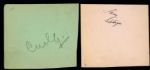 1940s Curly, Moe (3 Stooges Inscription), Larry (3 Stooges Inscription) Album Pages (JSA)