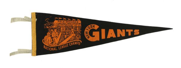 1933 New York Giants Polo Grounds National League Champs 25” Pennant