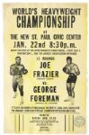 1973 Joe Frazier vs. George Foreman 14”x22” Close Circuit Poster - St. Paul Civil Center